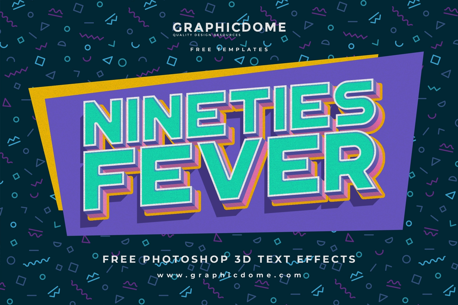 90s Text Effect FREE PSD