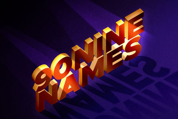 3D Isometric Text Effect
