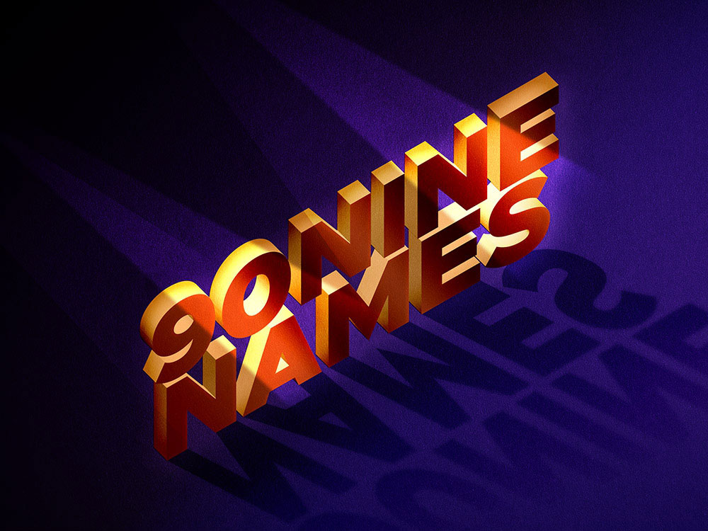 3D Isometric Text Effect