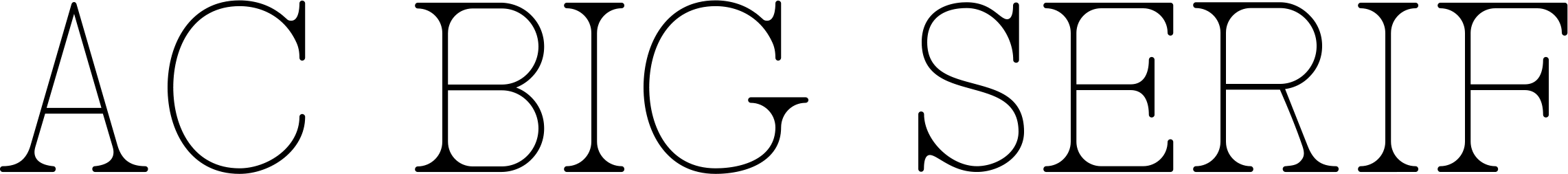 Ac Big Serif One Font