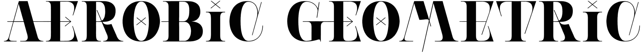 Aerobic Geometric Font