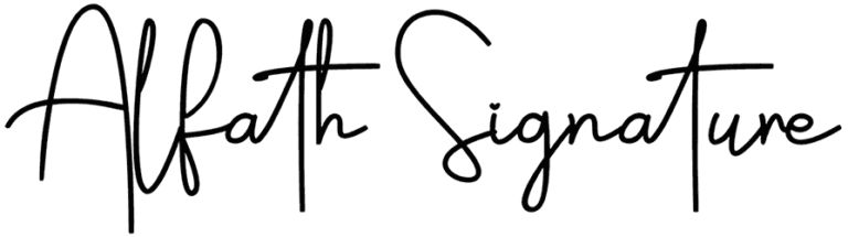 Alfath Signature Font