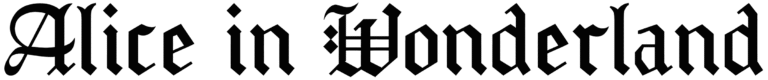 Alice in Wonderland Font