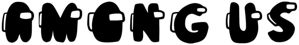 Among Us Filled Font