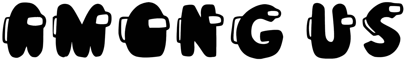 Among Us Filled Font