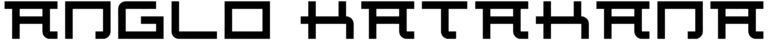 Anglo Katakana Font