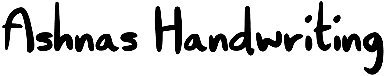 Ashnas Handwriting Font