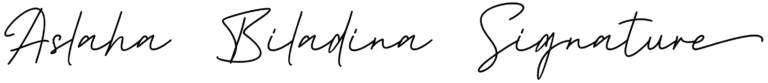 Aslaha Biladina Signature Font