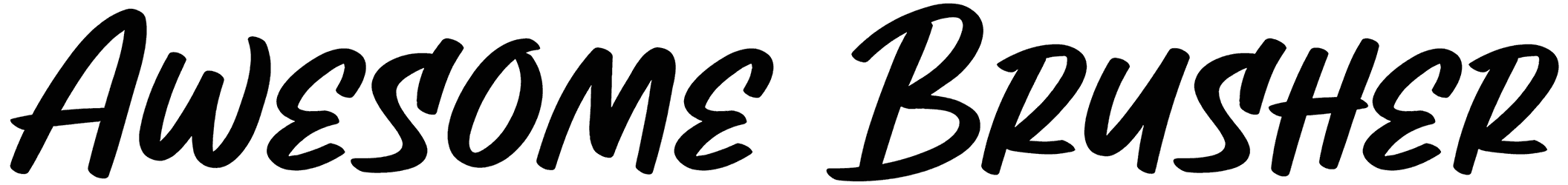 Awesome Brusher Font