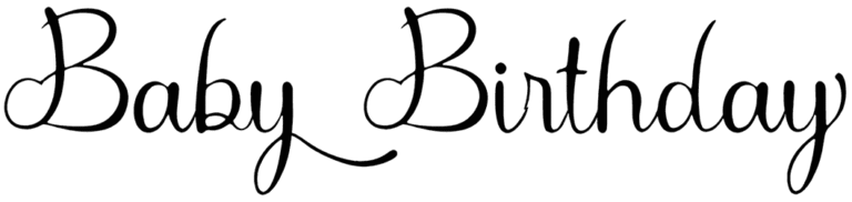 Baby Birthday Font