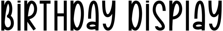 Birthday Display Font