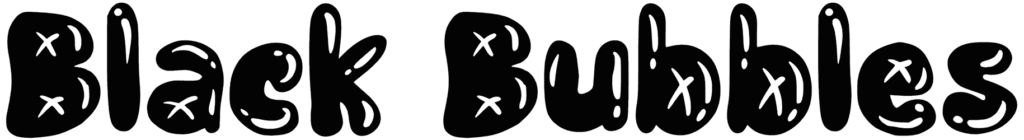 Black Bubbles Font