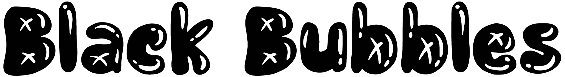 Black Bubbles Font