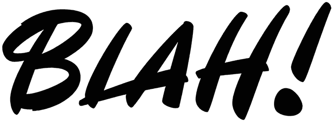 Blah! Font