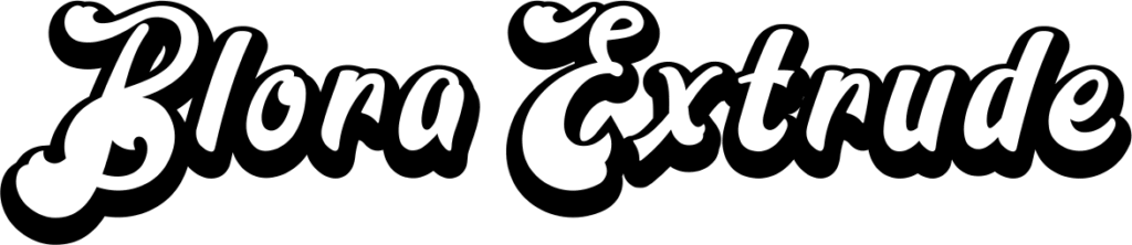Blora Extrude Font