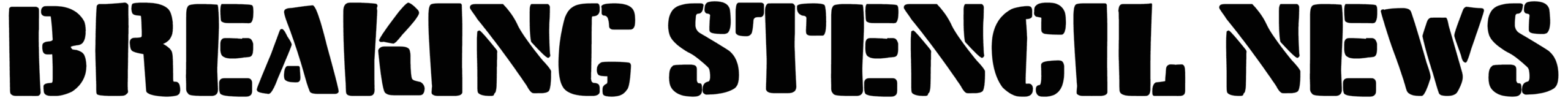 Breaking Stencil News Font