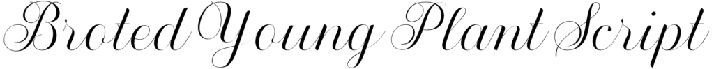 Broted Young Plant Script Font