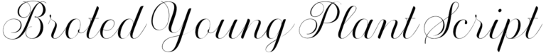 Broted Young Plant Script Font