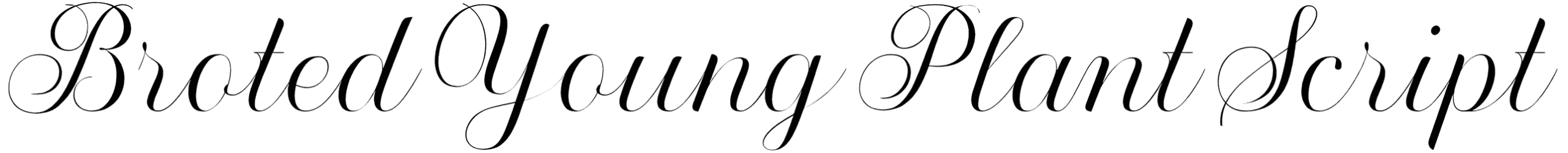 Broted Young Plant Script Font