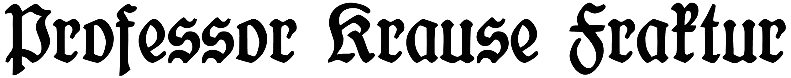 CAT Professor Krause Fraktur Font