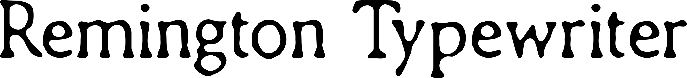 CF Remington Typewriter Font
