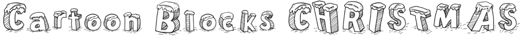 Cartoon Blocks Christmas Font