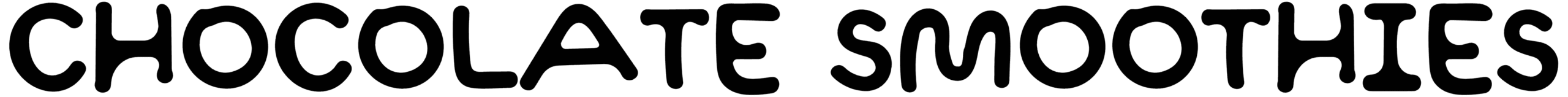 Chocolate Smoothies Font