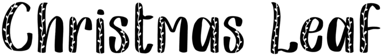 Christmas Leaf Font