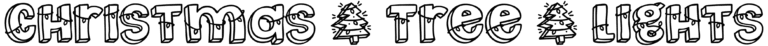 Christmas Tree Lights Font