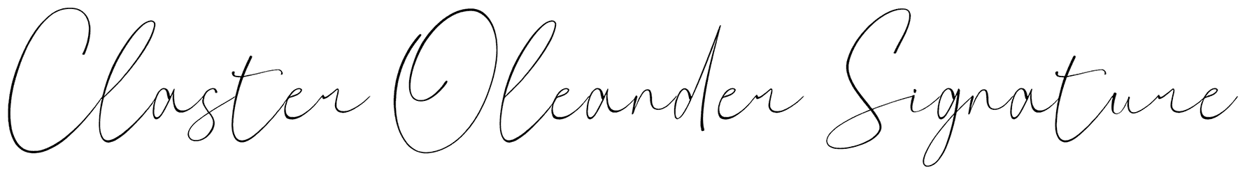Claster Oleander Signature Font
