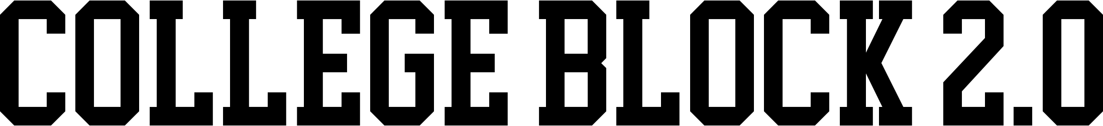 College Block 2 0 Font