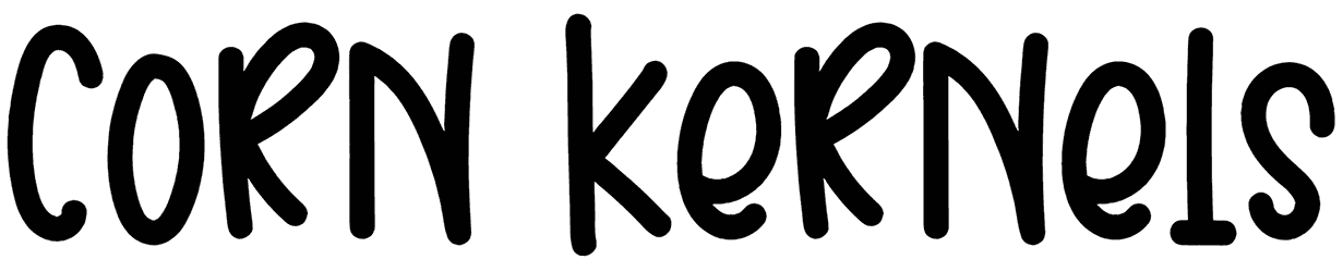 Corn Kernels Font