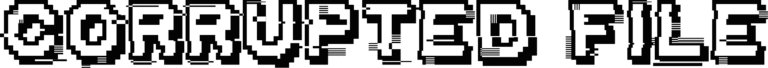 Corrupted File Font