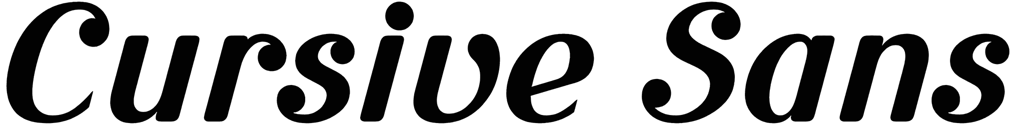 Cursive Sans Font