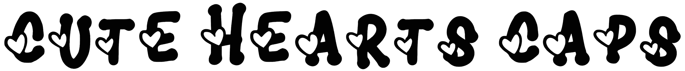 Cute Hearts Caps Font