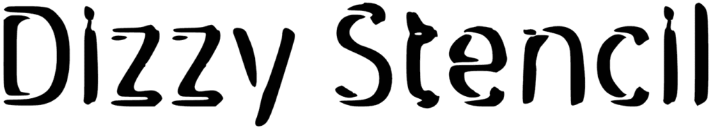 d Dizzy Stencil Font