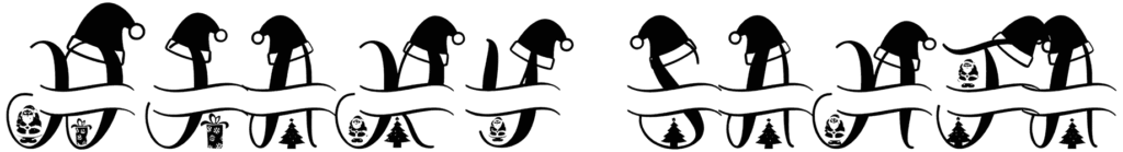 Diary Santa Monogram Font