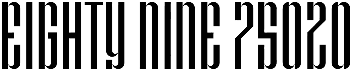 Eighty Nine 75020 Font
