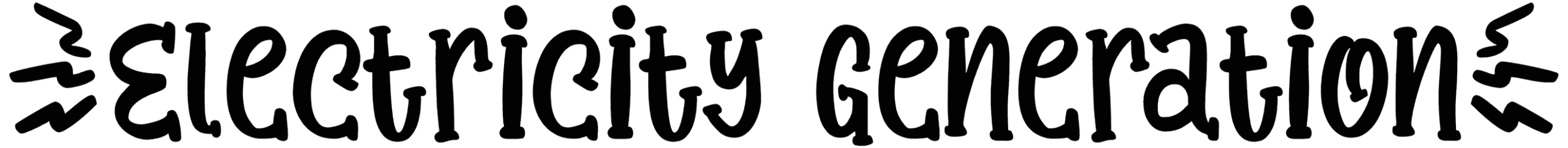 Electricity Generation Font