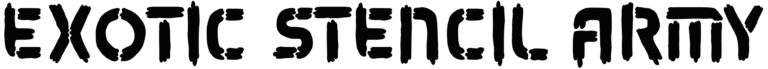 Exotic Stencil Army Font