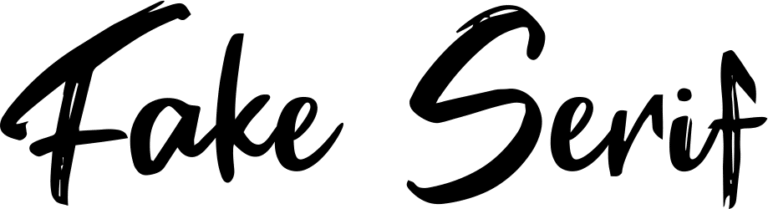 Fake Serif Font