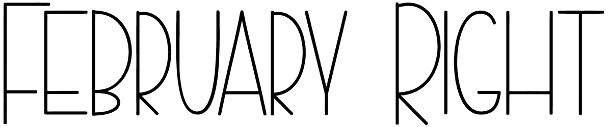 February Right Font