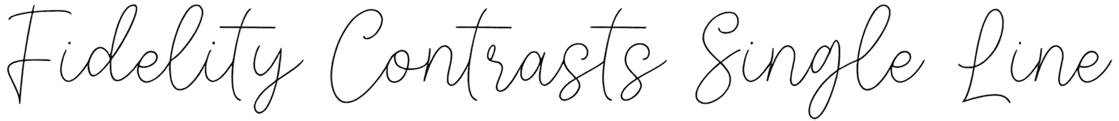 Fidelity Contrasts Single Line Font