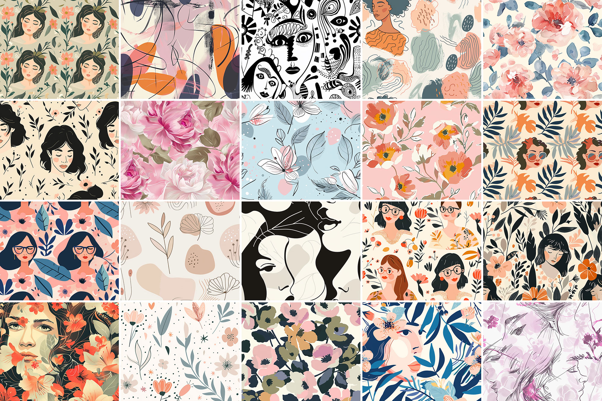 Free Feminine Patterns (600+ Seamless Patterns)