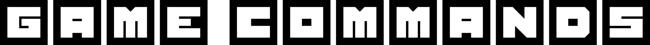 Game Commands Font