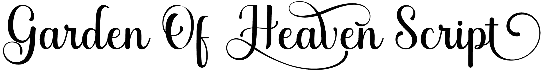 Garden Of Heaven Script Font