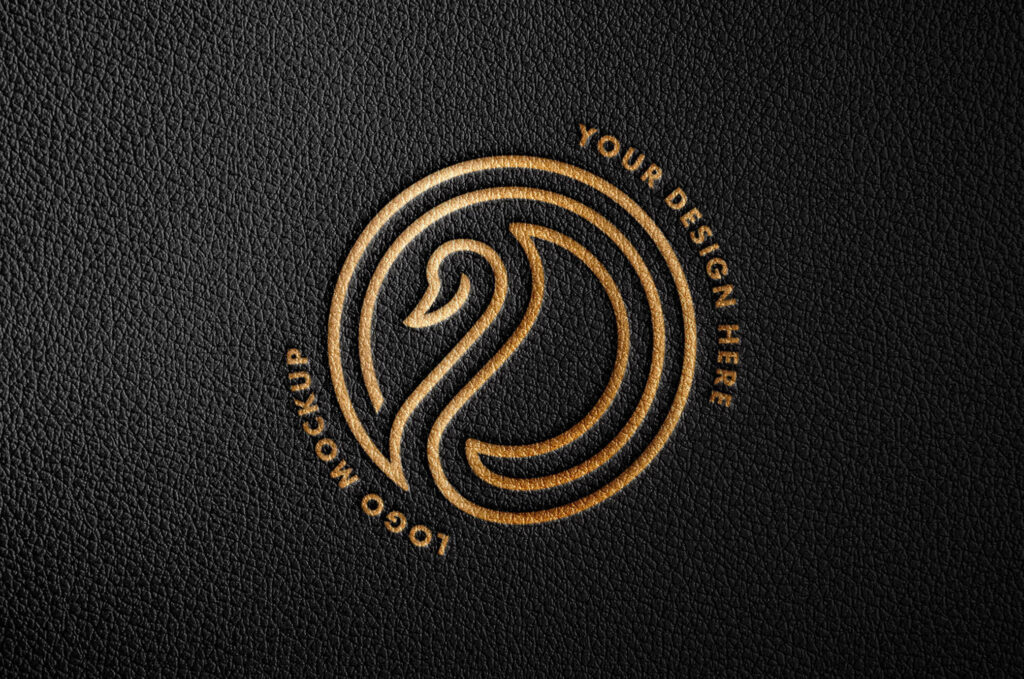 Imprinted Leather Logo Mockup