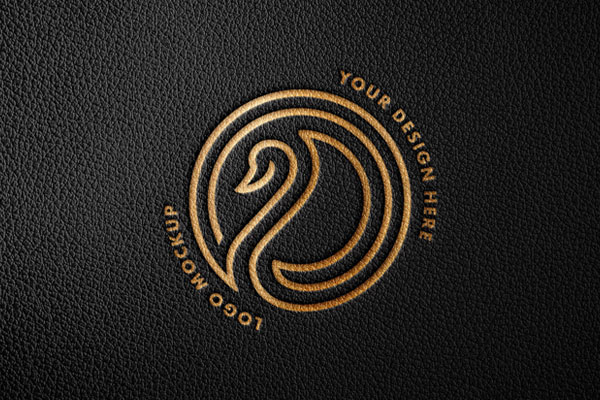 Imprinted Leather Logo Mockup
