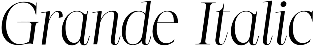 Grande Italic Font