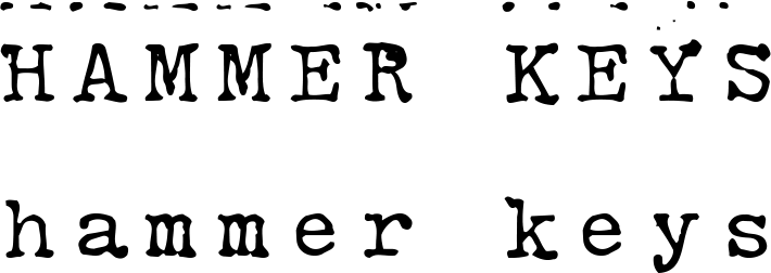Hammer Keys Font
